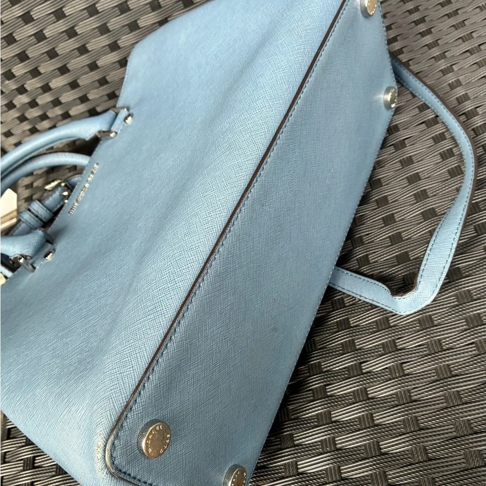 Michael Kors Bag,Michael Kors Sky Blue Satchel